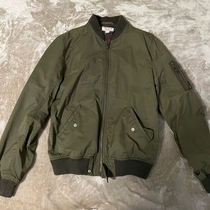 J.CREW WALLACE  & BARNES BOMBER JACKET MEN'S S OLIVE GREEN